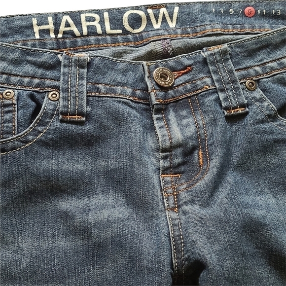 Harlow blue denim jean capris cutoffs  clamdiggers - Picture 6 of 11